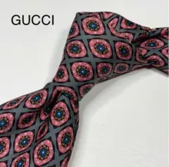 【美品】GUCCI シルク クレストタイ イタリア製