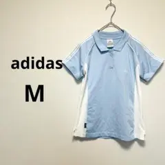 adidas アディダス　水色 ポロシャツ　M テニス　ゴルフ　スポーツ