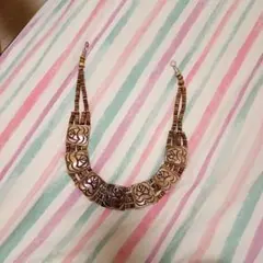 エスニックデザイン 木製ネックレス