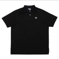 HUMAN MADE ビッグポロシャツ ブラック XL ハートボタン ロゴパッチ HUMAN MADE ビッグポロシャツ ブラック XL ハートボタン ロゴパッチ