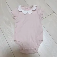 petit main プチマイン フリル付き ロンパース 70cm ピンク