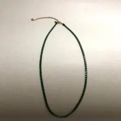 Paris merciオリジナル グリーンネックレス ゴールド
