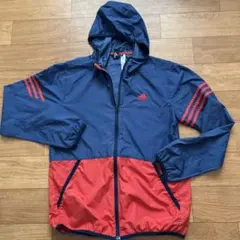 adidas ネイビー/レッド ウィンドブレーカー M