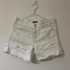 水着 ダメージショートパンツ 水着 ホワイト 白パンツ