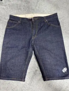 LATECOMER デニム　ハーフパンツ　ディズニーパロデザイン