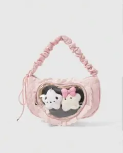 ピンク クッションショルダーバッグ