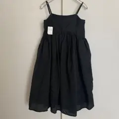 【新品】キャミソールドレス　ワンピース　キャミワンピ　黒　ひざ丈