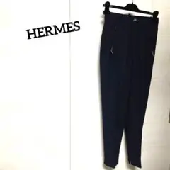 HERMES エルメス レディース パンツ ストレート ブラック 38
