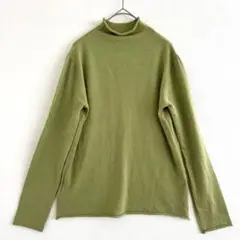 良品　ジュクロイスソワ　ハイネックニット　長袖　オリーブグリーン M〜L