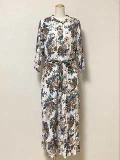 アルファベッツアルファベット 花柄 ワンピース レディース ロングワンピ 夏 秋