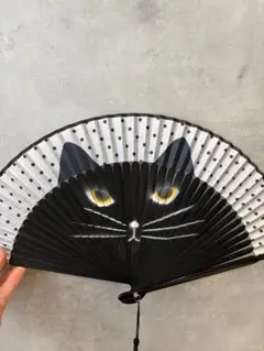 猫　ネコ扇子　ねこ扇子うちわ　浴衣扇子　新品　　ネコ柄　ネコ好き　大人気　再入荷