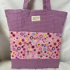 エコバッグ　ハンドメイド（花柄）