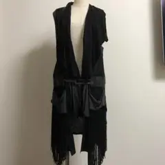 美品 share spirit ジレ アンティーク レザー