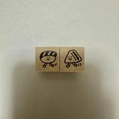littlelu　はんこ　食べ物の大行進　紙ものコロコロ　２個セット