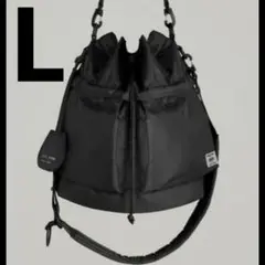 L PORTER × HYKE 2WAY TOOL BAG BLACK ハイク