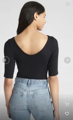 GAP モダンバレエバックTシャツ（黒・Sサイズ）