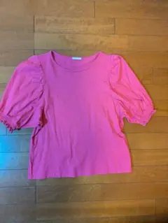 GU ピンク 五分袖 Tシャツ M