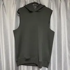 【美品】DIGAWEL ディガウェル ボンディング ノースリーブフーディ 黒 O