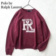 2155Z 美品 ポロラルフローレン RLロゴ スウェット QR付き M
