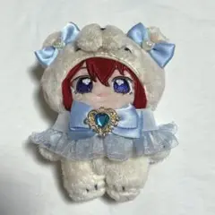 ぬい服 いつぬい ぬいぐるみ用 リボン 青 ハート レース