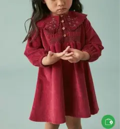 NEXT ベルベットワンピース 3〜4歳 104cm 美品 刺繍入り