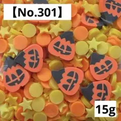 【No.301】樹脂フレーク15g(カボチャのおばけミックス)ポリマークレイ
