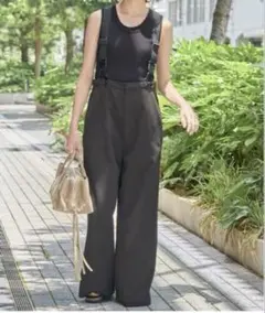 Spick&Span サスペンダー付きワーカーパンツ