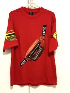 ボディバッグプリント 赤 Tシャツ