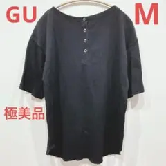 【極美品】GU(ジーユー)サイズ:M 半袖Tシャツ　ブラック シンプル　夏