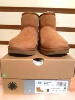 箱付き UGG アグ 23 クラシックミニ II チェスナット