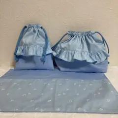 さくらんぼ柄　お弁当袋　コップ入れ　ランチョンマット　ハンドメイド