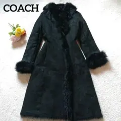 極美品 最高級【COACH】コーチ リアルムートンコート ロングコート