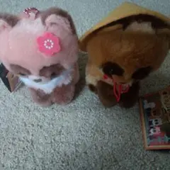 ぽポンとたぬき ぬいぐるみマスコット ２種類
