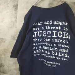 半袖TシャツUSA古着ビッグオーバーサイズネイビーXL　A10,21