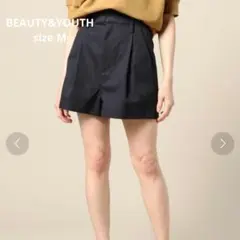 新品タグ付❣️ビューティアンドユース コットンチノハイウエストショーツ ネイビー