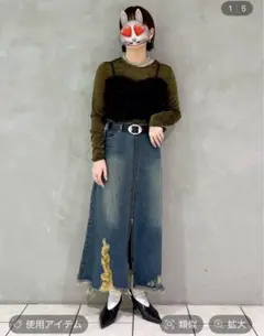 ジーナシス　フリル付きブラックビスチェ　【美品】