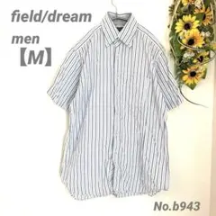 フィールドドリーム　field/dream 半袖シャツ　M メンズ　ストライプ