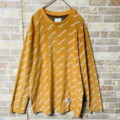 Supreme シュプリーム ロンT 総柄 タオル生地 オレンジ