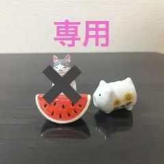 猫　スイカ　豚の蚊取り線香　ナチュラルキッチン　オブジェ　置物　夏　夏休み　和風