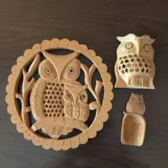 木工製品　フクロウ
