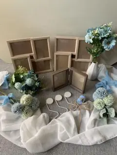 週末限定お値下げ‼️結婚式ウェルカムスペースブルー系セット【ケーキストッパー付き】