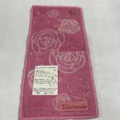 Takarazuka バラ模様 ポケット付ハンカチ ピンク