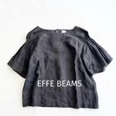 EFFE BEAMS リネン100% 半袖カットソー シャツ 茶 38 麻