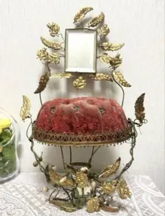 フランスアンティーク♡マリアージュドーム グローブドマリエ♡アンティークレース アンティークグローブドマリエ オレンジの花 小鳥 フランス