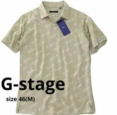 G-stage GOLFダブルジャガード ロゴポロシャツ/M /新品