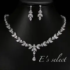 最安値 キュービック ジルコニア ブライダル ネックレス ピアス アクセサリー