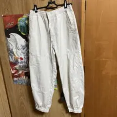 UNIQLOU ワイドフィットジョガーパンツ S オフホワイト