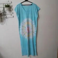 【セール】パステルタイダイのロングワンピース