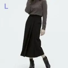 サイドプリーツナロースカート　L タグなし