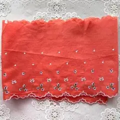 ☆花刺繍エンブロイダリーレース・綿布
